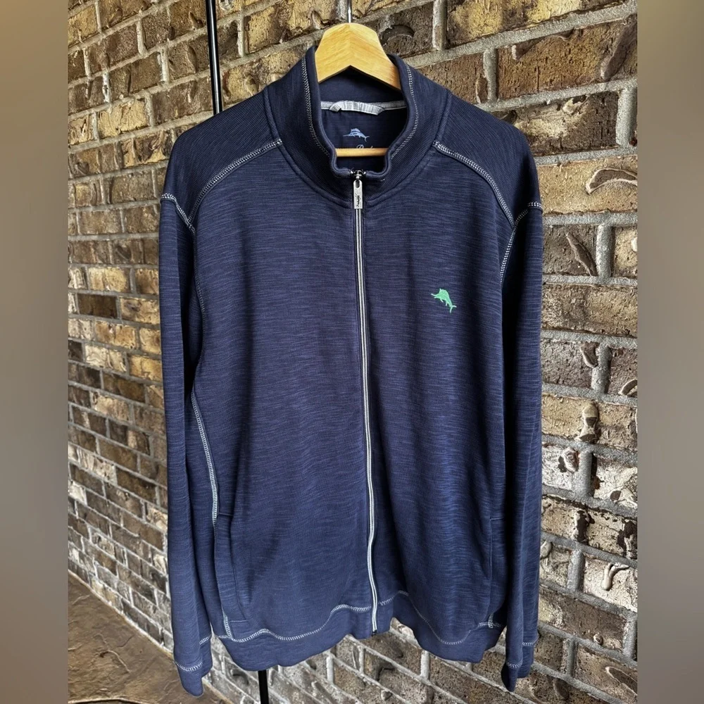 Tommy Bahama Tobago Bay Knit Cotton & Lyocell Jacket Size XL T